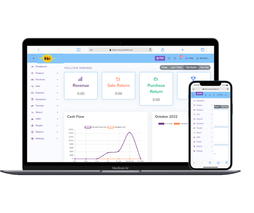Dashboard UI mockup